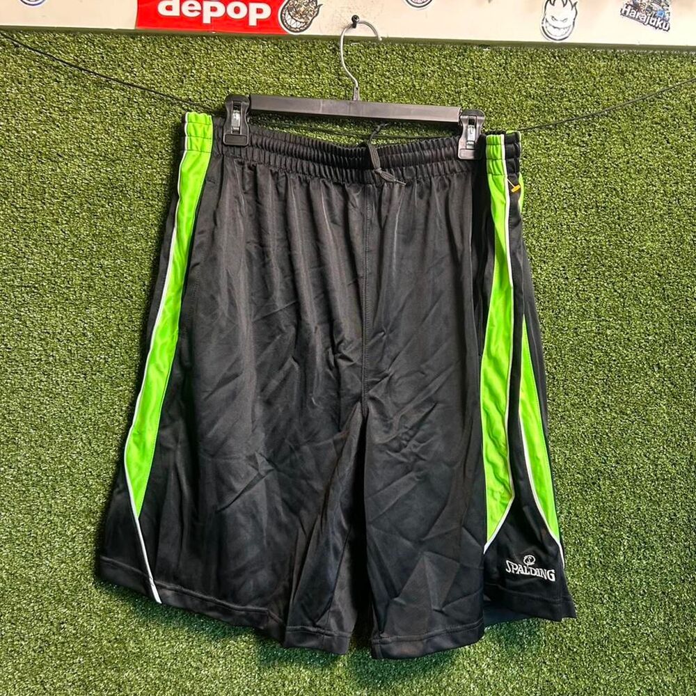 Spalding Men's Black and Grey Shorts